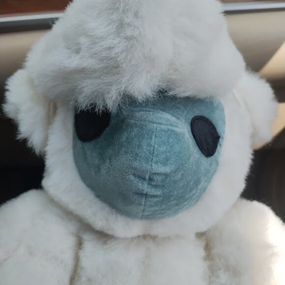 Vintage Vermont Teddy Bear Velvet Alien Face Rare Mask Collectible Jointd 16" - Picture 14 of 15